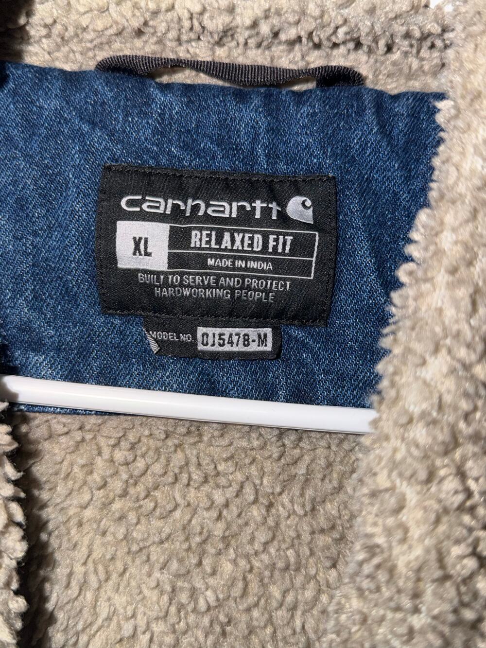 Carhartt Denim Jacket / Blue / Relaxed Fit / Sherpa Lined / XL - Picture 9 of 14